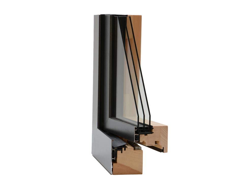Rexer Fensterbau – Fenster: Holz-Alu Profilschnitt
