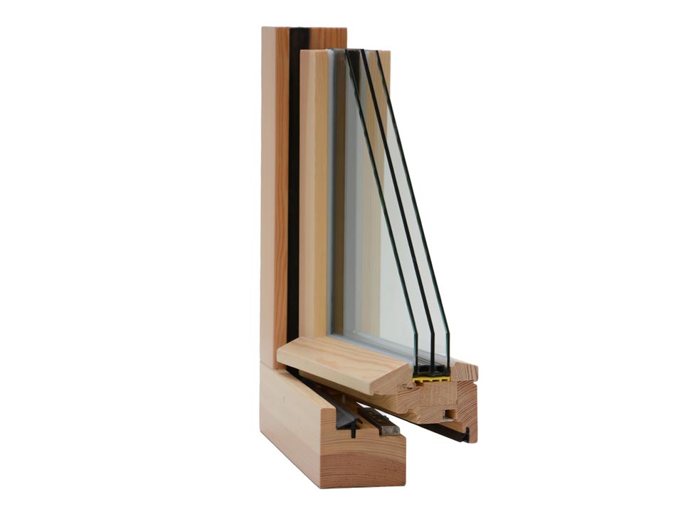 Rexer Fensterbau – Fenster: Holz-Profilschnitt